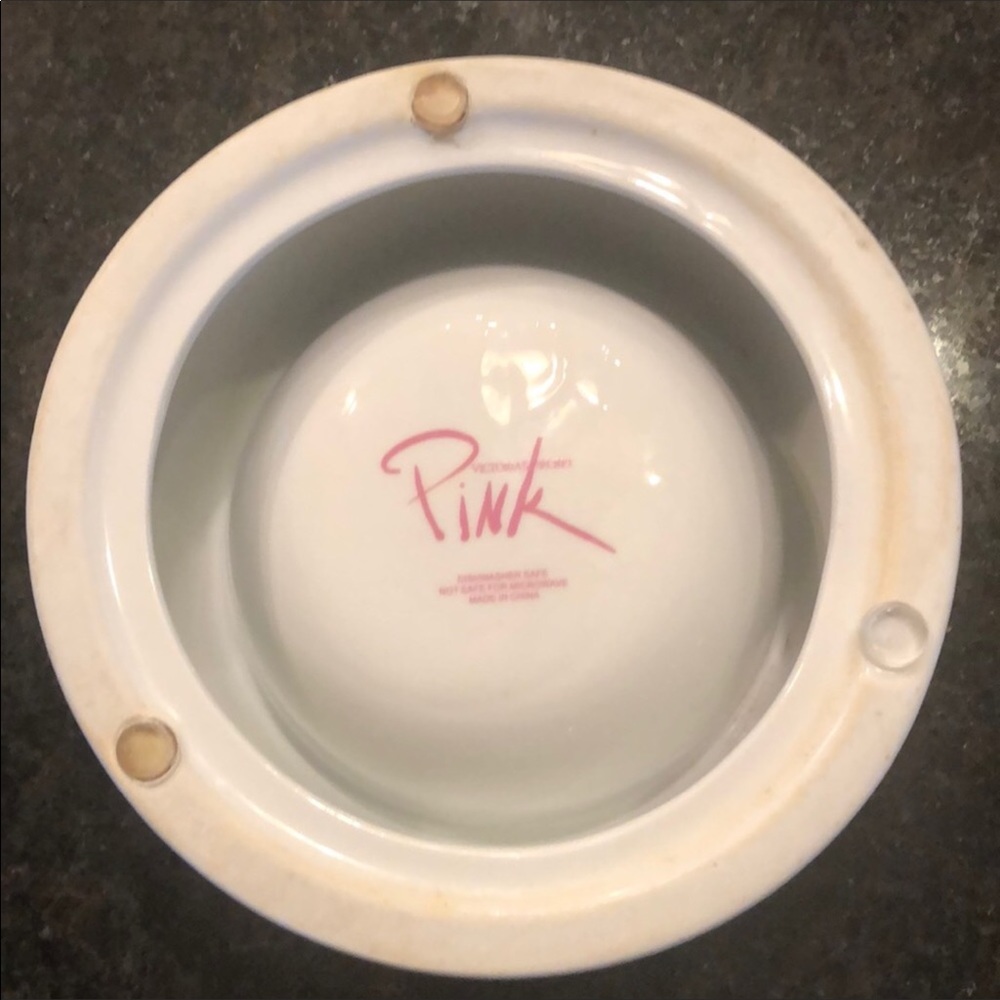 RARE Pink Victoria’s Secret Ceramic dog bowl - Picture 3 of 6